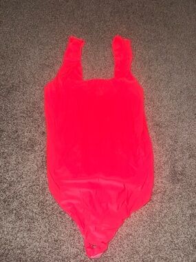 aerie Neon Pink Bodysuit Tank One-Piece